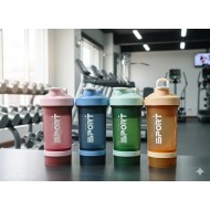 450ML Shaker Bottles 3-layer Sports 