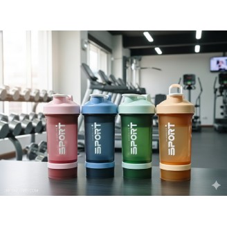 450ML Shaker Bottles 3-layer Sports 